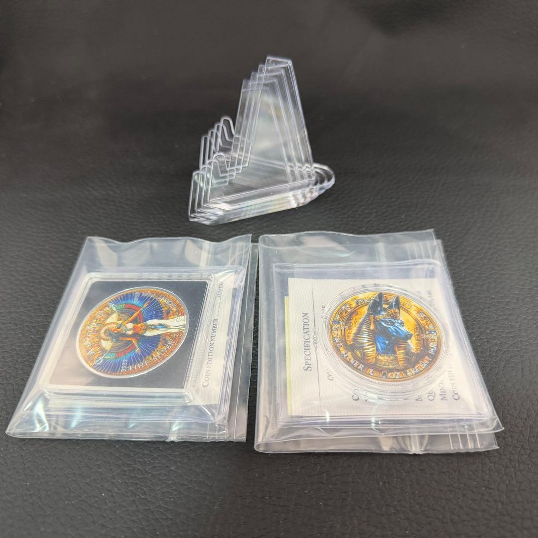 けんじくん 銀貨 2枚 スタンド4台