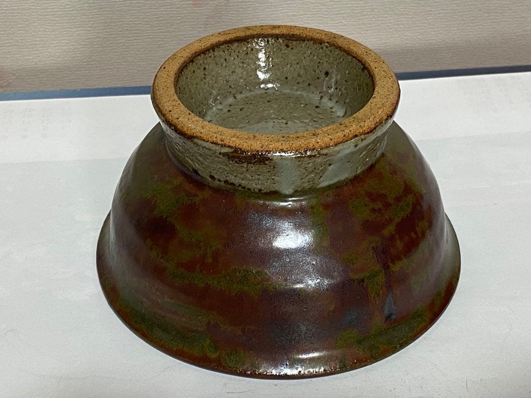♦民藝 ぐい呑み 益子焼 濱田庄司 柿釉 酒器 昭和時代初期 古美術 骨董品