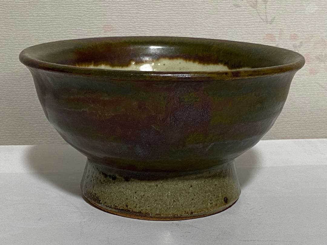 ♦民藝 ぐい呑み 益子焼 濱田庄司 柿釉 酒器 昭和時代初期 古美術 骨董品