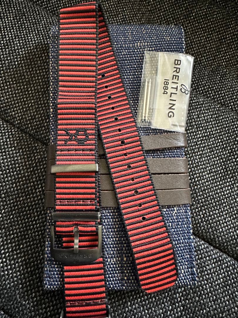 ブライトリング純正　ナイロンベルト赤