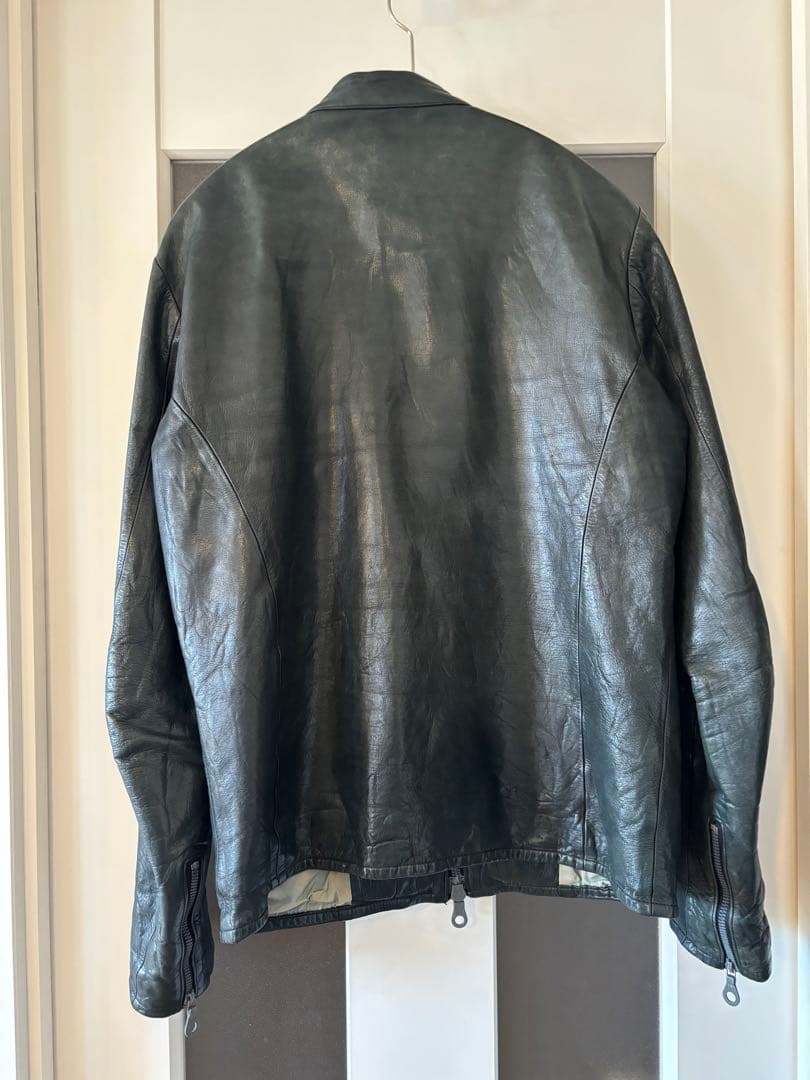 ISAMU KATAYAMA BACKLASH レザー シングル ライダース 黒