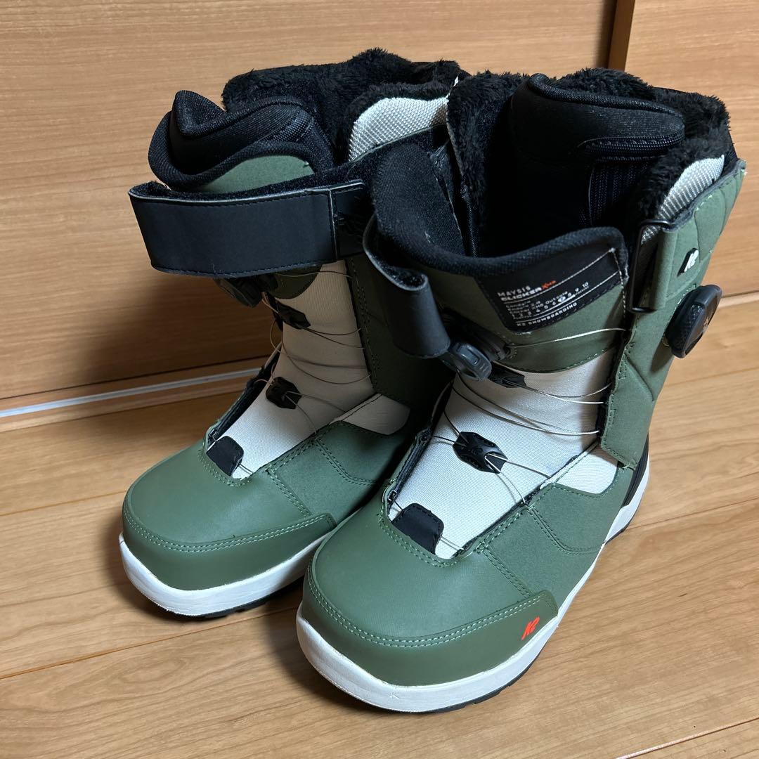K2 clicker XHB オリーブ色 スノーボードブーツ ビンディング
