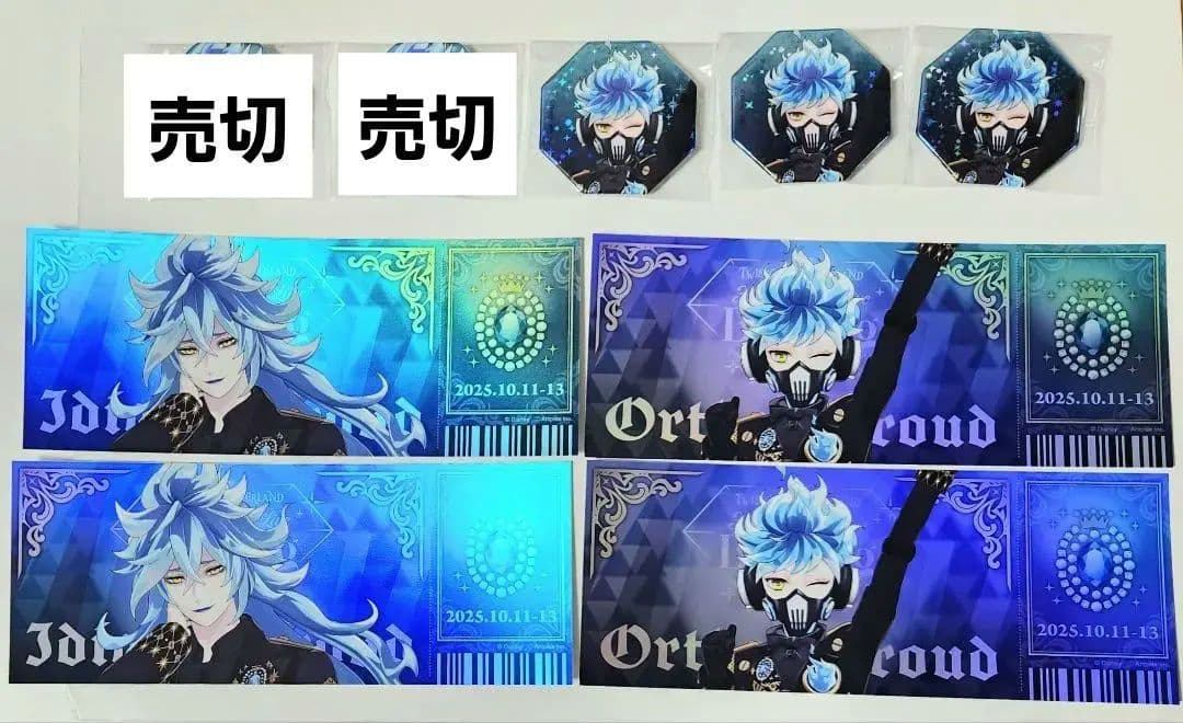 ツイステ イデア オルト ブレイジングジュエル チケット風カード 缶バッジ