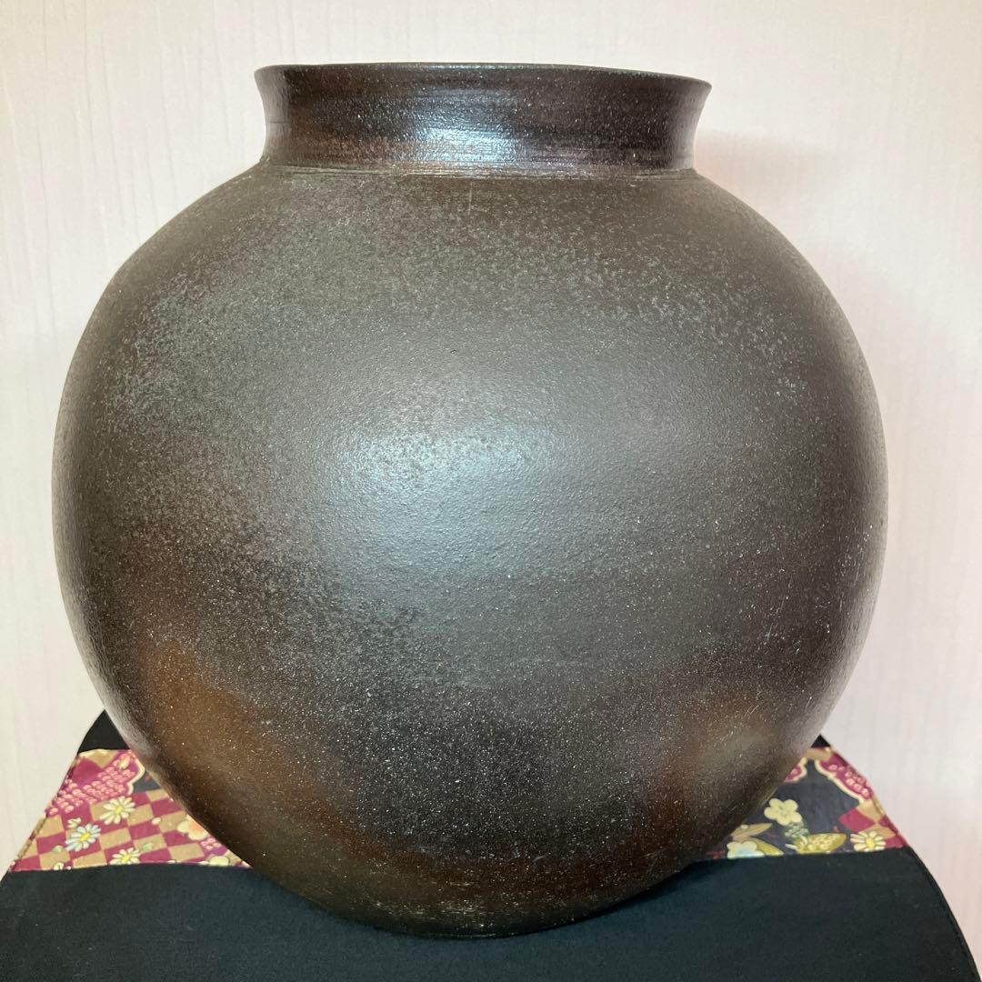 希少　種子島　よきの焼　壺　飾り台　花瓶　置物　骨董品　古美術品　能野焼