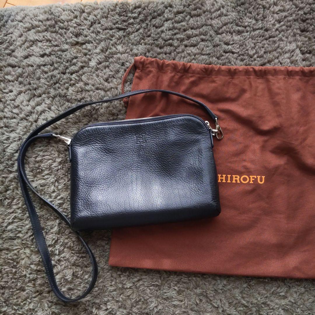 HIROFU 別売りストラップ付 ショルダーバッグ 濃紺 ネイビー ヒロフ