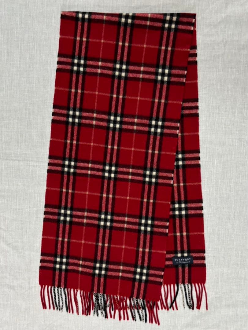 極美品　BURBERRY バーバリーロンドン　ノバチェック　カシミヤマフラー