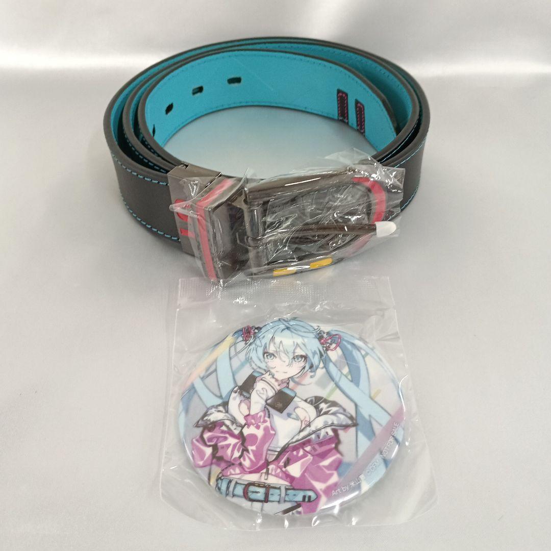 初音ミク 本革リバーシブルベルト(缶バッジ付き) 「VOCALOID」