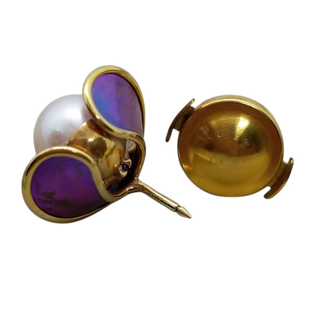 K18本真珠 パール チタン ピンブローチ