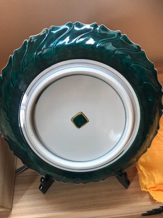 九谷焼 飾り皿 吉田屋双鳥