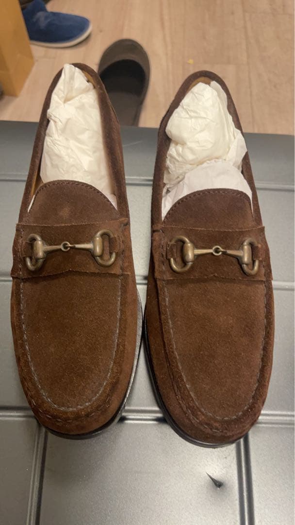 CARMINA ブラウン スエード モカシン 6H