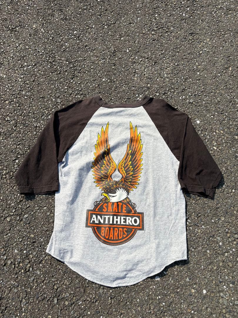 90s 希少　SKATE ANTIHERO イーグル　ラグランt