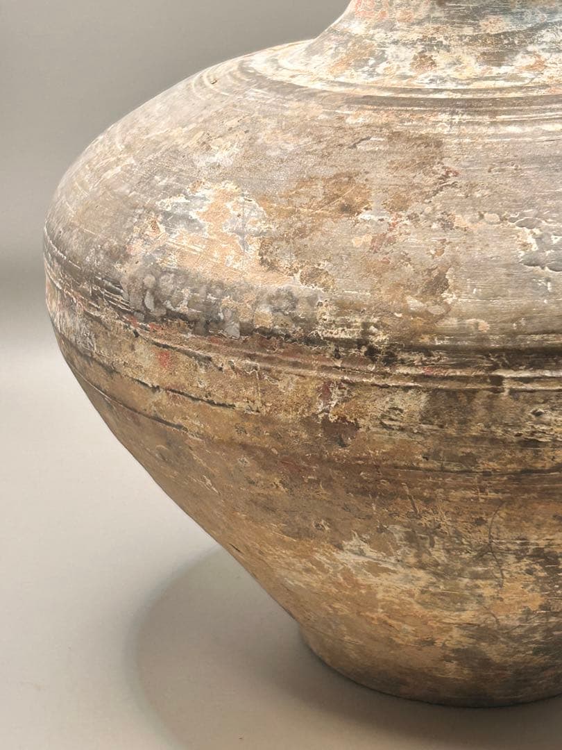 美術品　唐加彩陶瓶　骨董品　陶芸　花瓶　土器　長頸壺　李朝　花瓶　徳利　出土