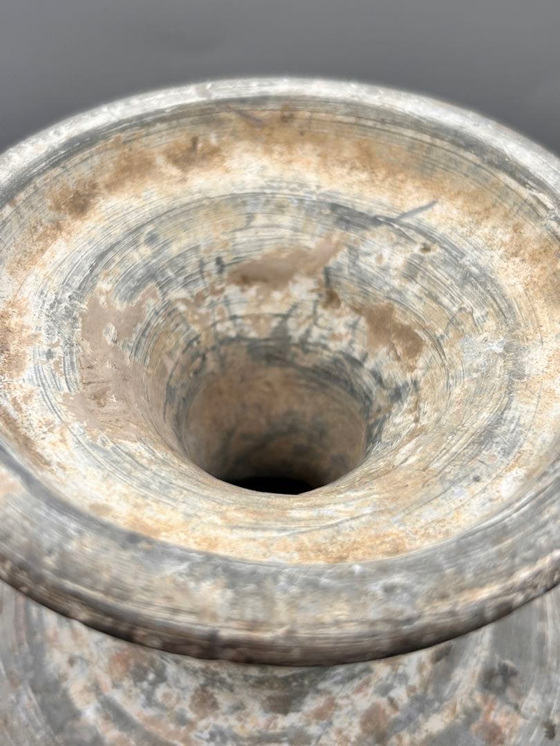 美術品　唐加彩陶瓶　骨董品　陶芸　花瓶　土器　長頸壺　李朝　花瓶　徳利　出土