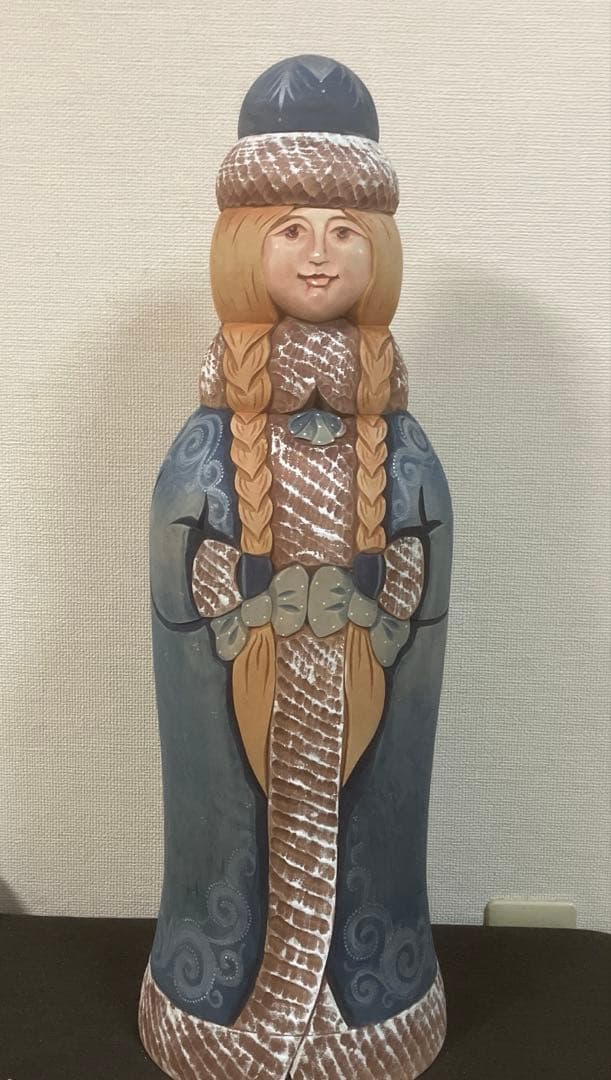ロシア　大きな木製人形　雪精