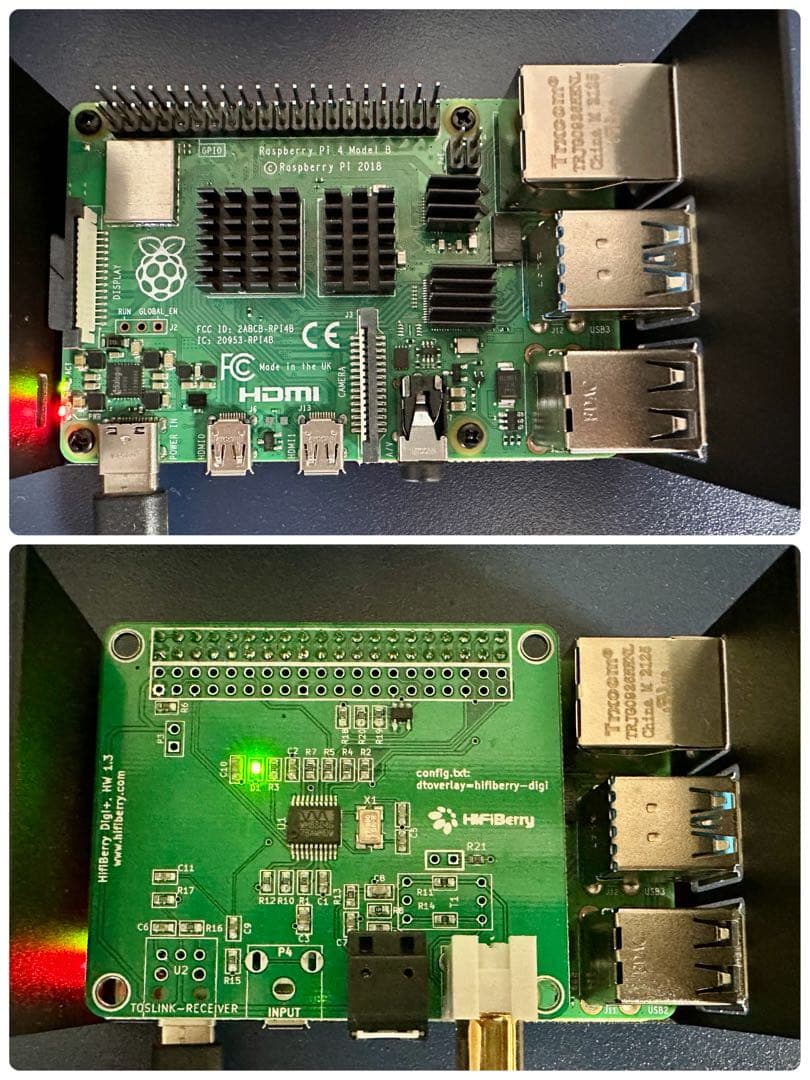 ★美品 Raspberry Pi 4 Model B サウンドボード 金属ケース