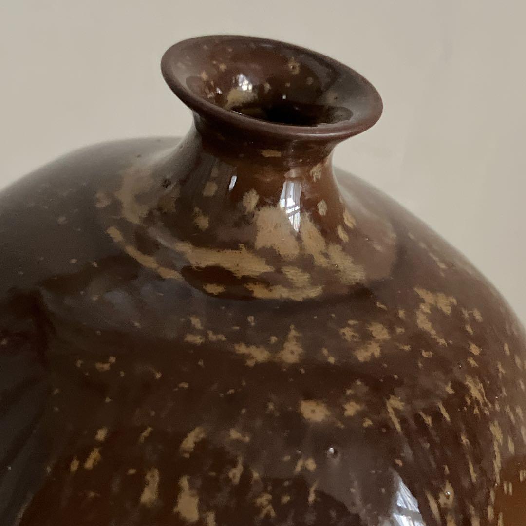 高取焼　味楽窯　十五代亀井味楽　壺　花瓶　一輪挿し　金彩釉壺