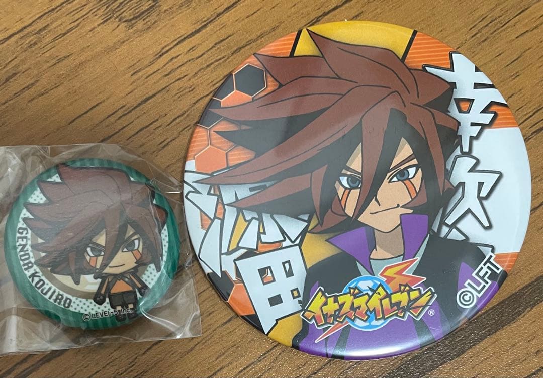 イナズマイレブン　源田幸次郎　缶バッジ 2点まとめ　ドでか缶バッジ　SD