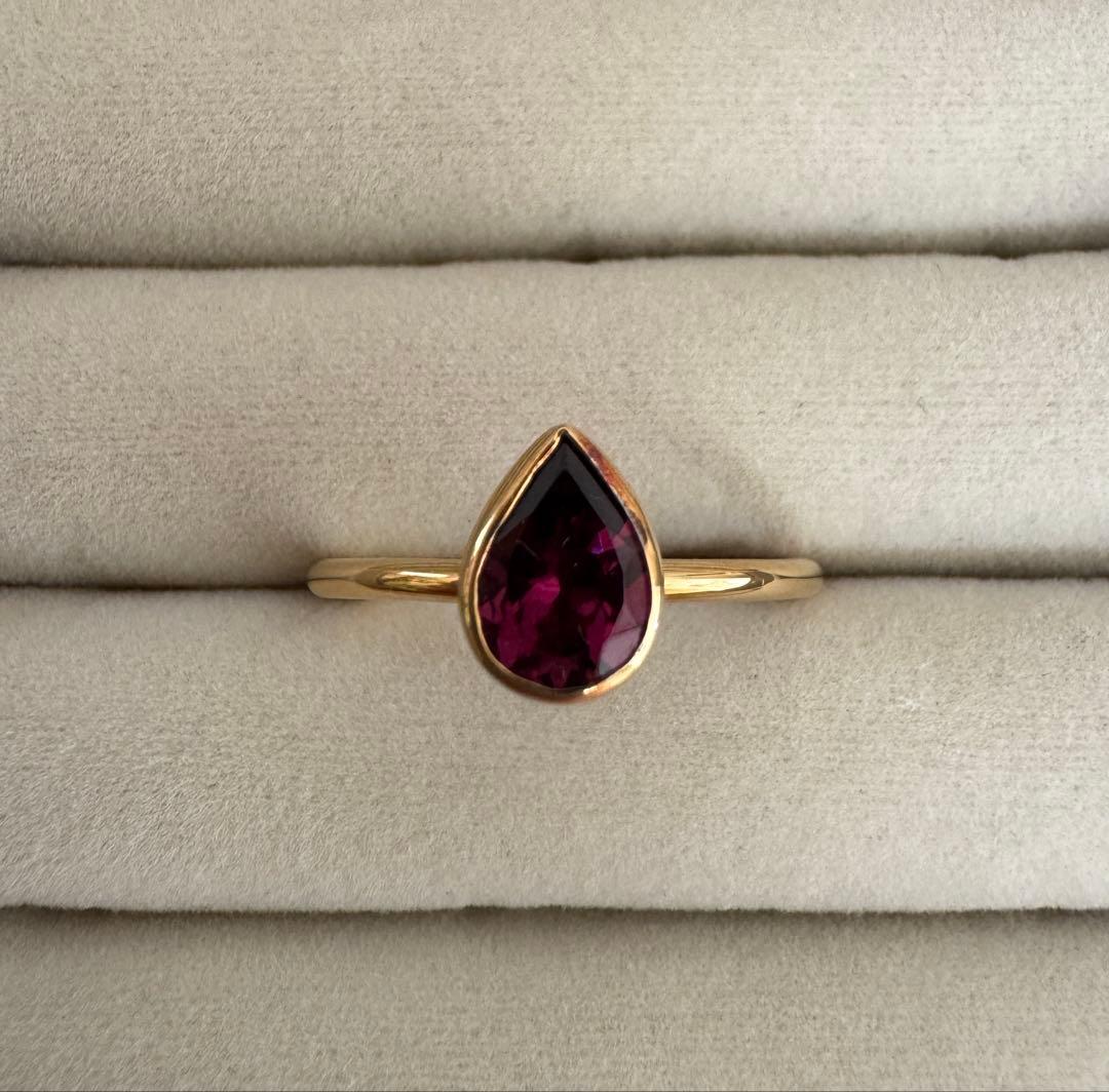 J.Products ガーネット 18KティアドロップSリング