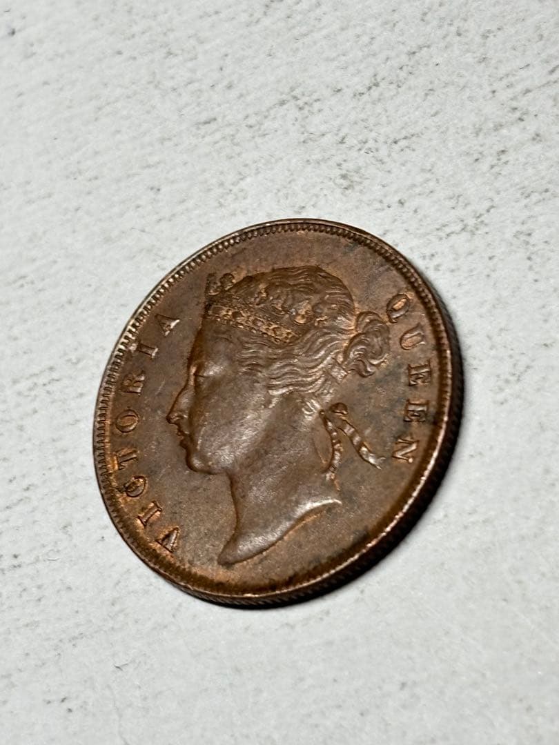 イギリス領海峡植民地　1セント銅貨　1895年　未使用　トーン　希少　レア　古銭