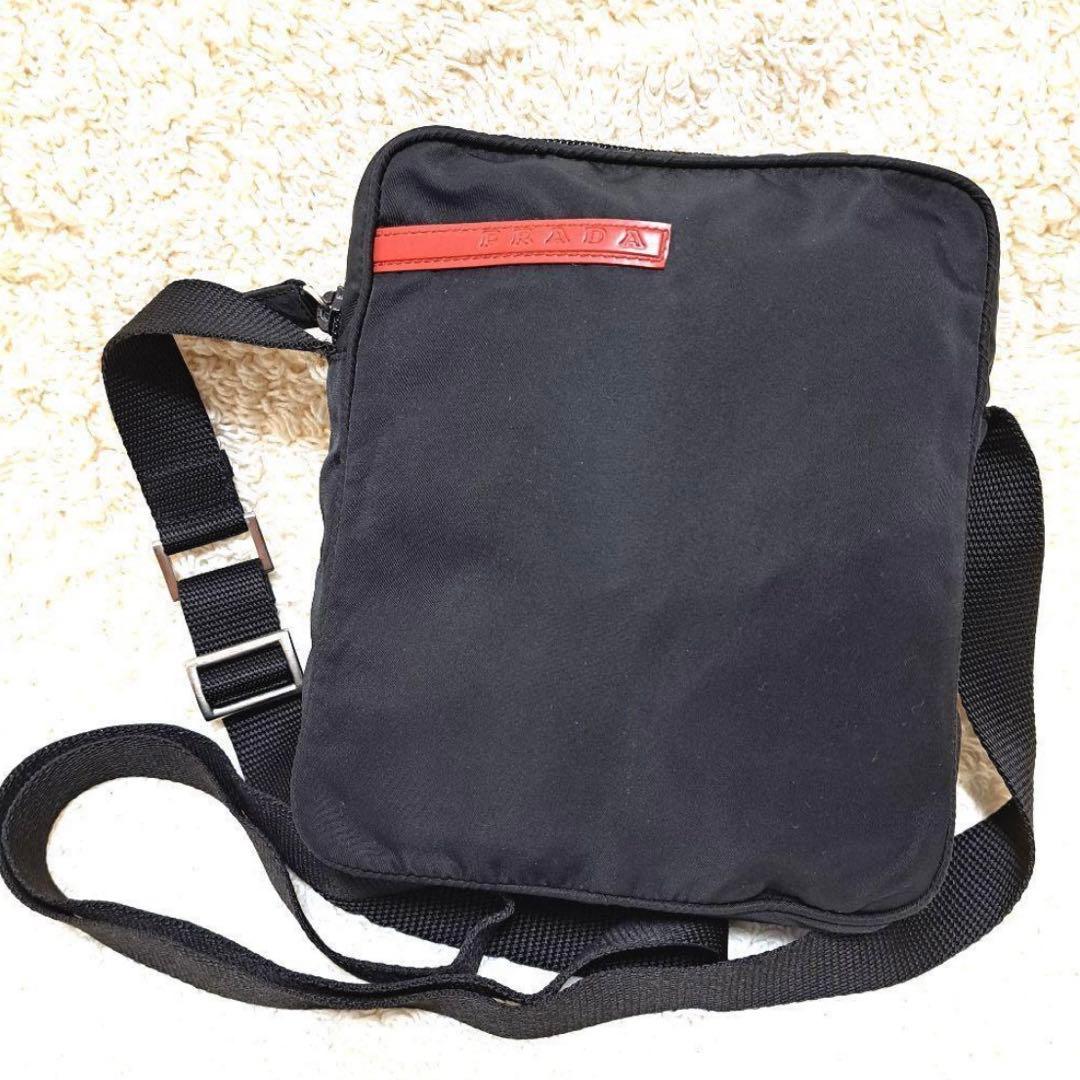 PRADA　プラダスポーツ　ナイロン　ショルダーバッグ　斜め掛け　ポーチ　白タグ