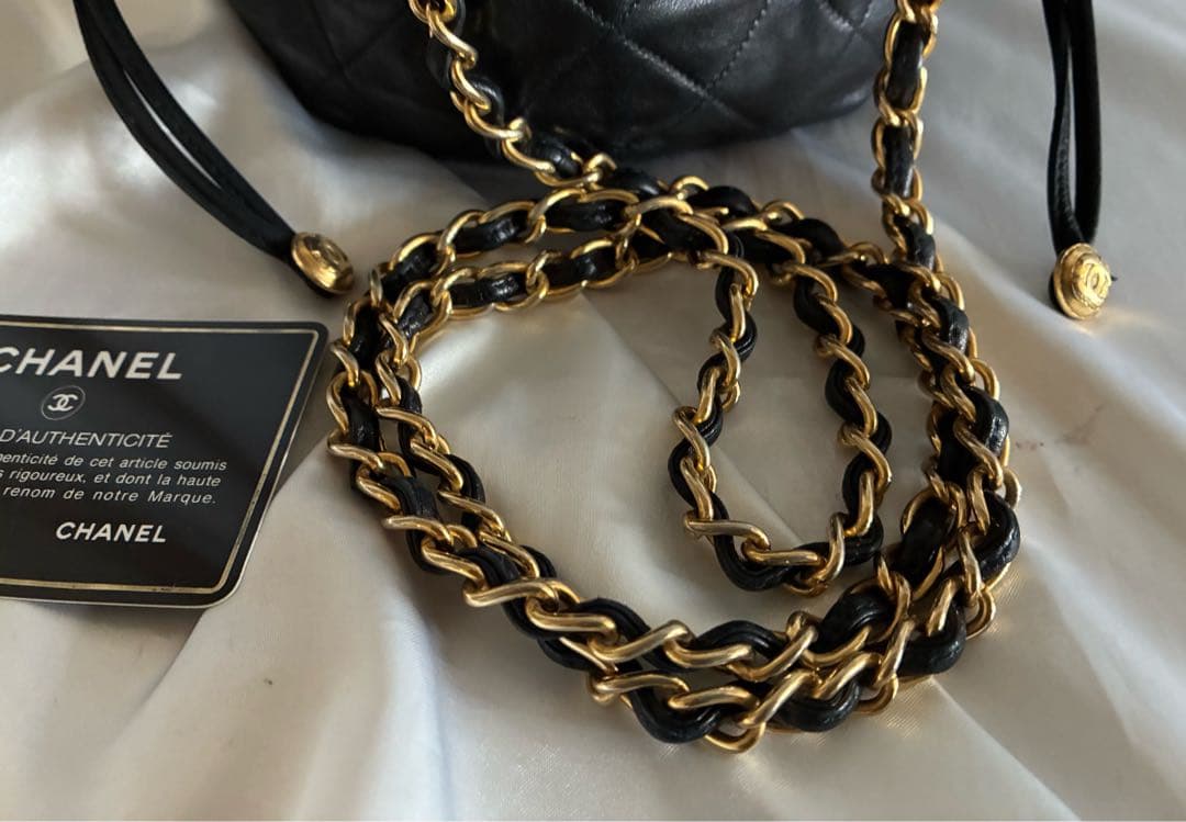 にこにこ 様♡CHANEL 巾着　マトラッセ　ラムスキン チェーンバッグ