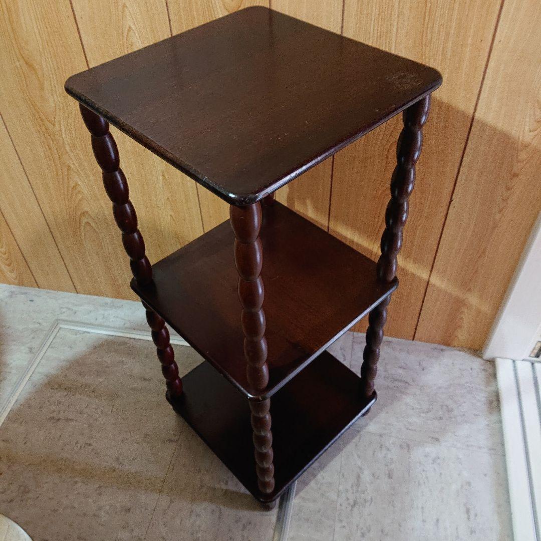 アンティーク木製サイドテーブル花台カフェ古民家