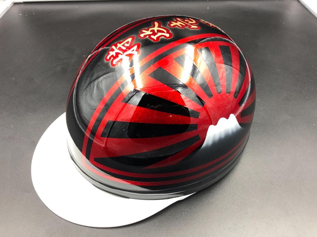 コルク半　カスタム　富士日章　三つボタン　黒赤ラメ　特攻　高級クリヤ送料無料