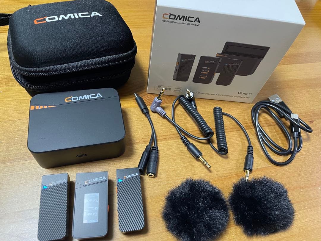 COMICA Vimo C3 ワイヤレスマイクノイキャン 充電ケース付き
