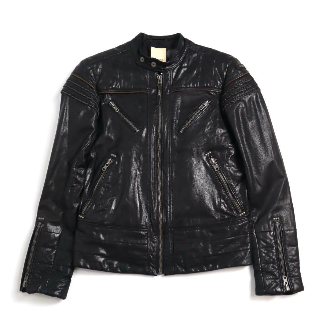 archive diesel ジップデザイン ライダース レザージャケット