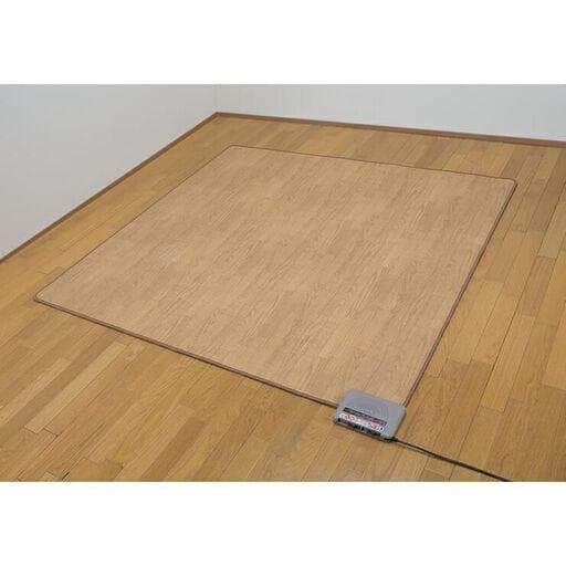 日本製ホットカーペット フローリング調 ２畳175×175cm 防水カーペット