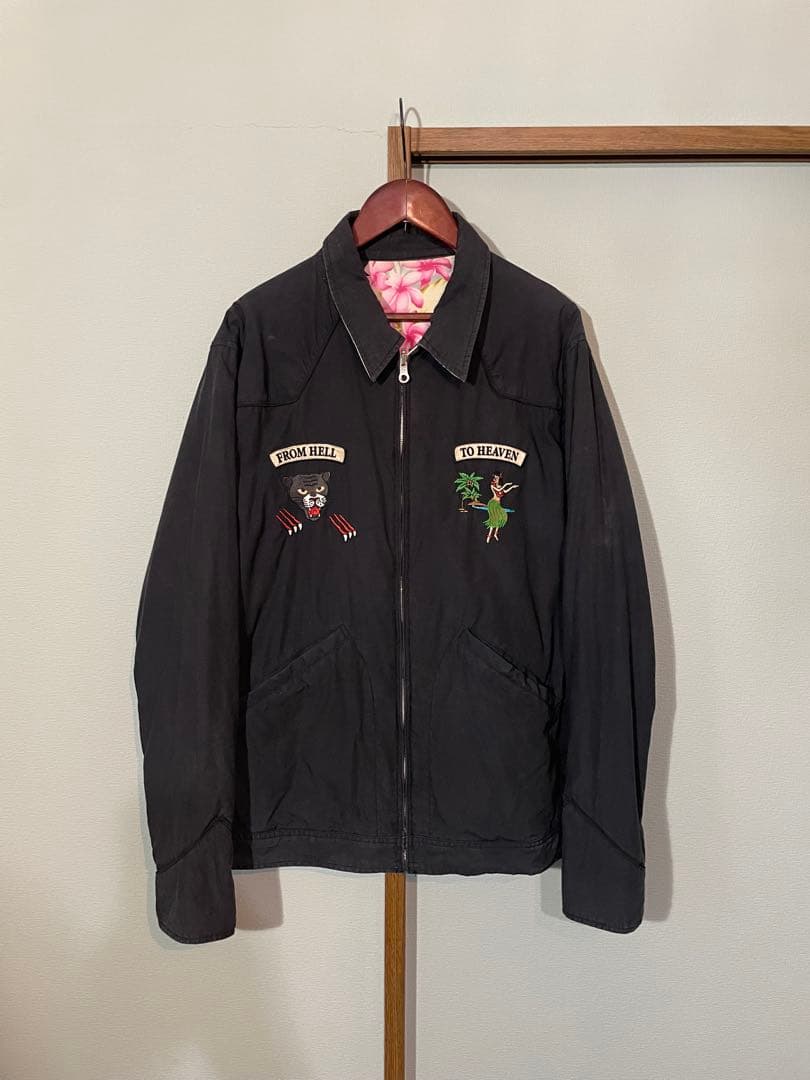 SASQUATCHfabrix 刺繍入り黒ジャケット