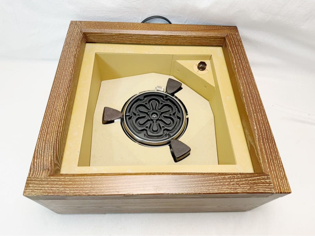 ほぼ未使用 茶道具 野々田式 女桑置炉L-904丸型熱板菊池政光造 阿弥陀堂釜