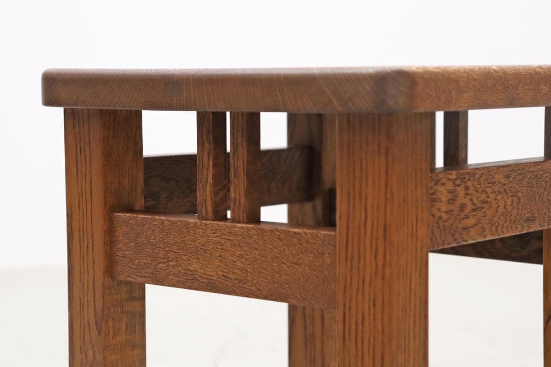 オーク無垢材 スツール チェア 椅子 花台 展示台 ヴィンテージ