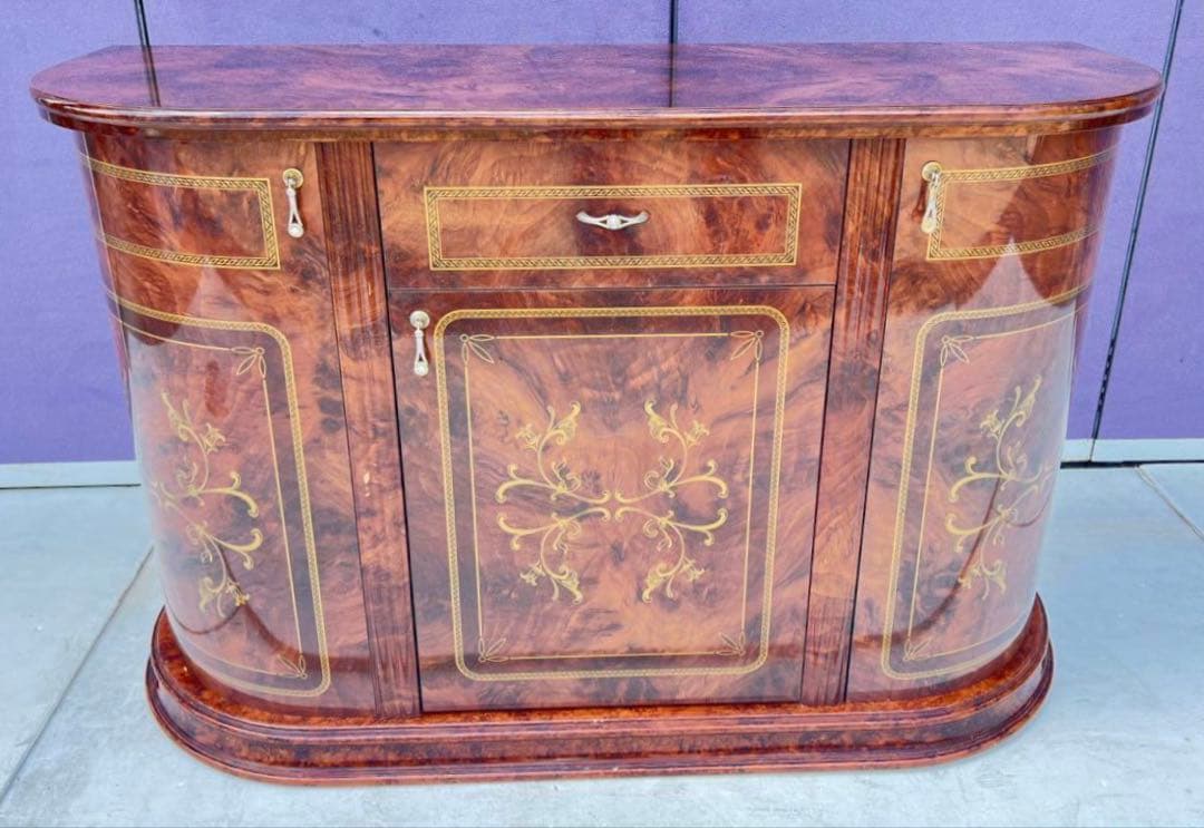 アンティークなビクトリア朝様式のウォールナット象嵌細工のクレ デンザ