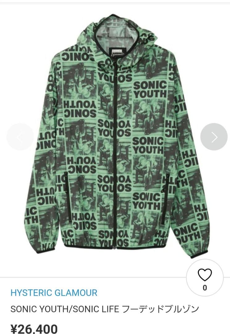 ☆美品☆人気コラボ♪【SONIC YOUTH❗】総柄❕フーデッドブルゾン