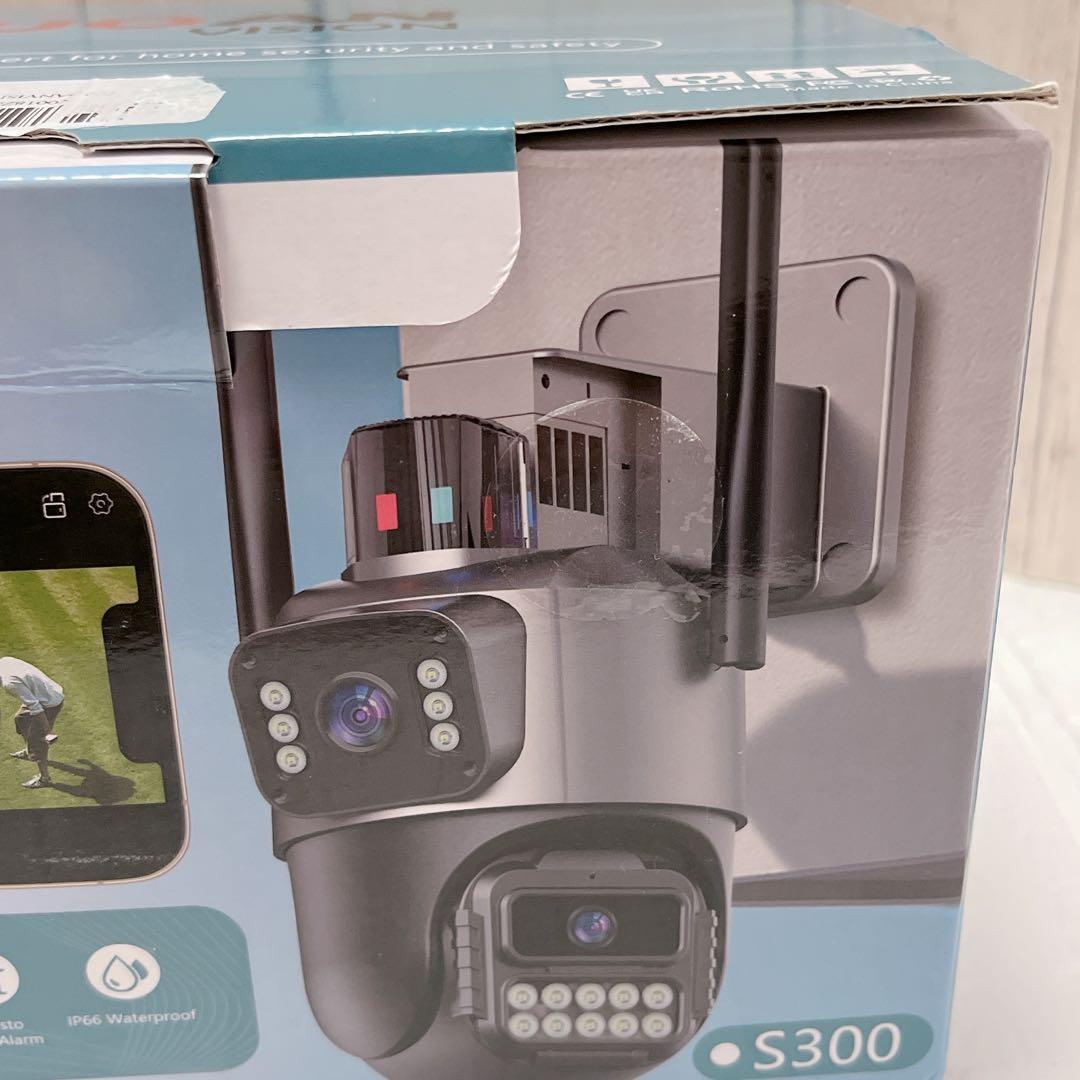 防犯カメラ 三つ監視画面 WiFi 接続 監視カメラ 屋外 355°広角撮影