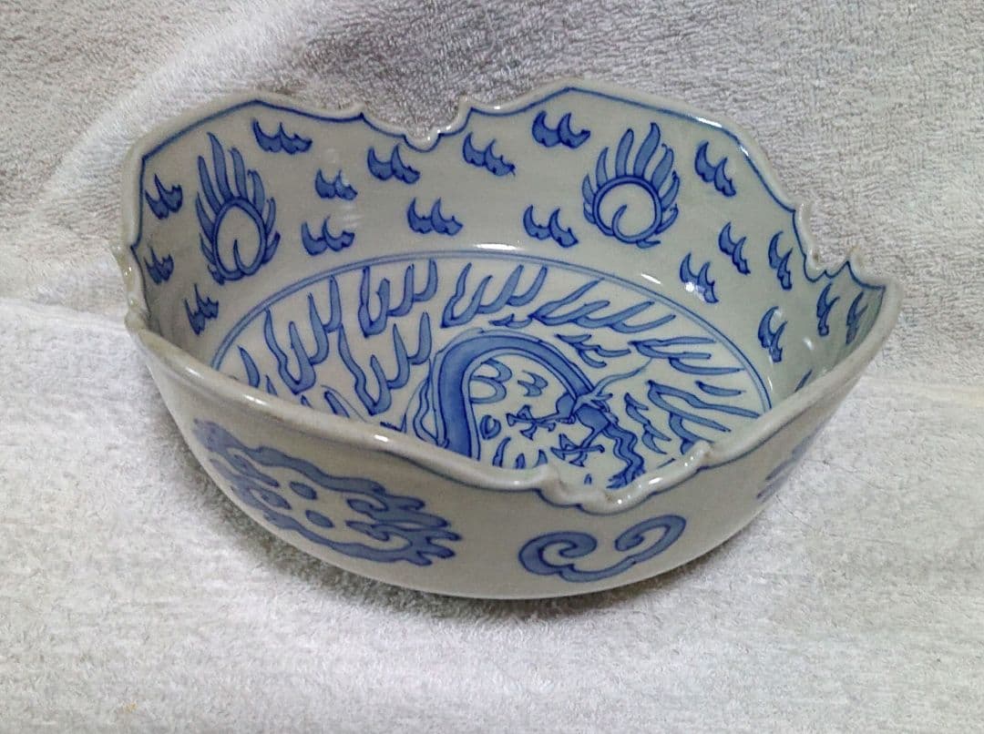 古伊万里鉢波状陶器鉢A423