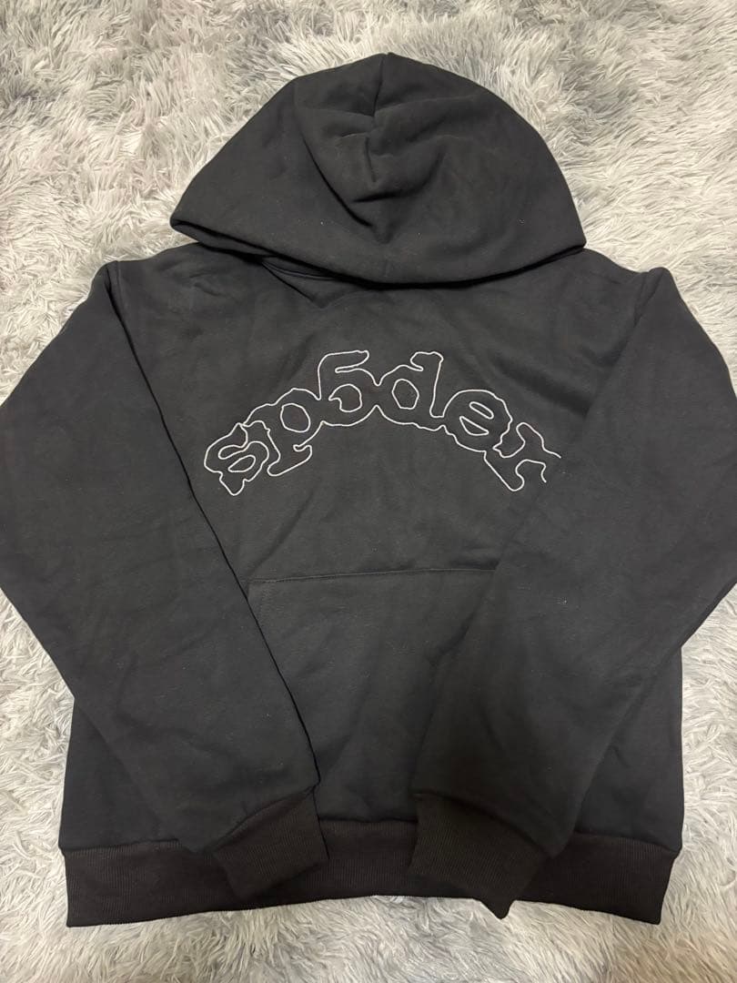 sp5der ブラック パーカー sサイズ