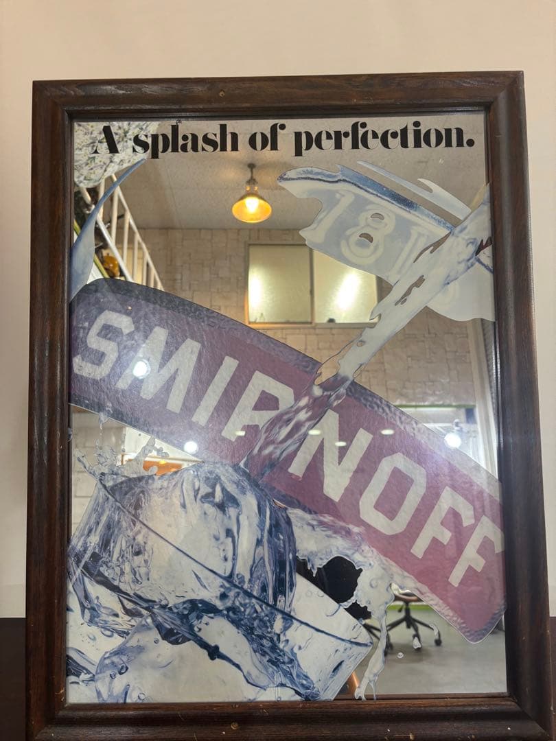 スミノフ SMIRNOFF パブミラー　アンティーク　アメリカン　ヴィンテージ