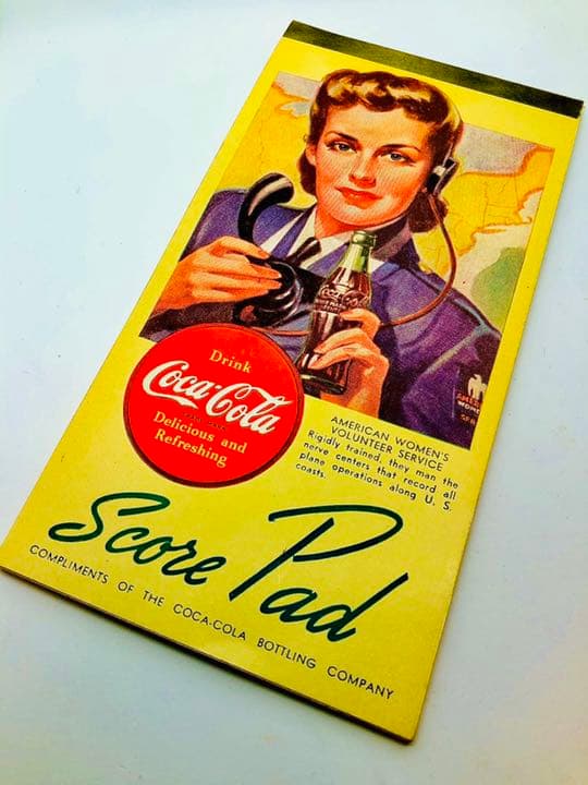 90年前のコカコーラ\"スコアパッドCocaColaデッドストック30sビンテージ