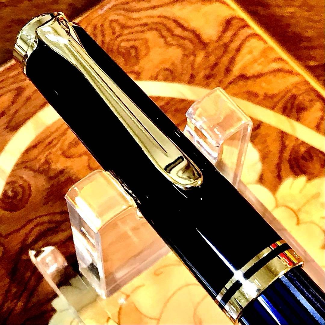 ☆超お勧め☆美しいペリカン万年筆M400ブルー縞(Ｆ)