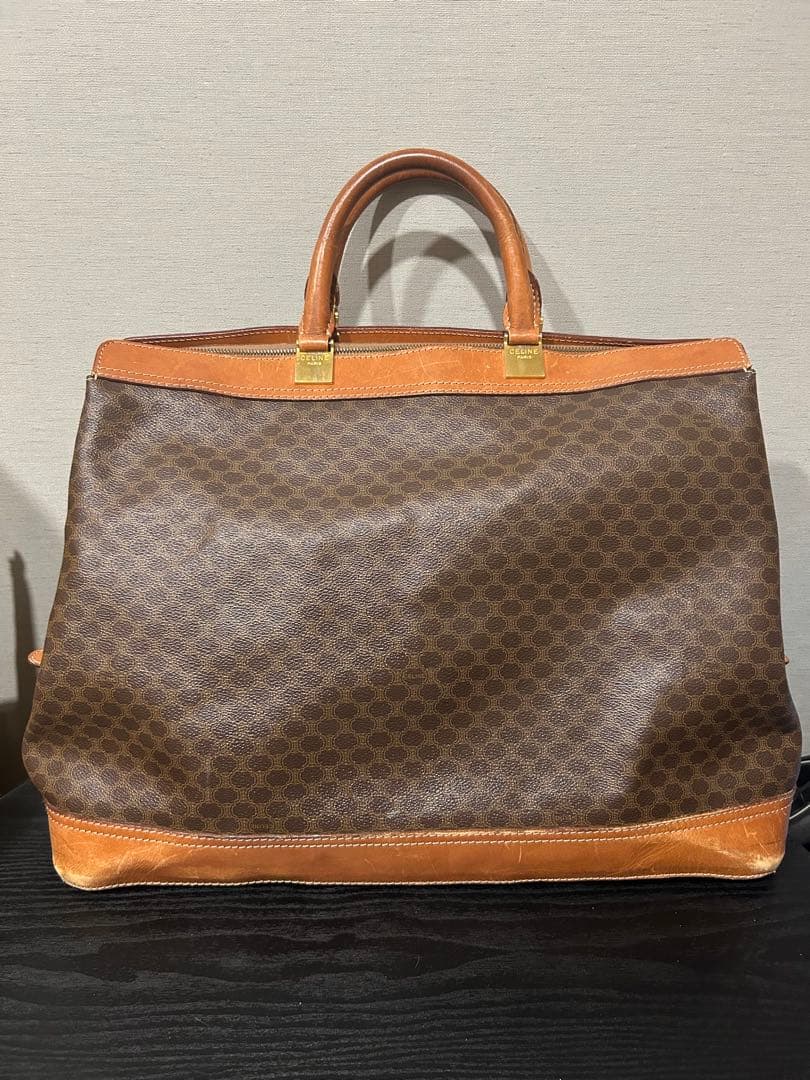 【極希少】セリーヌ マカダム柄 ボストンバッグ ヴィンテージ 大容量