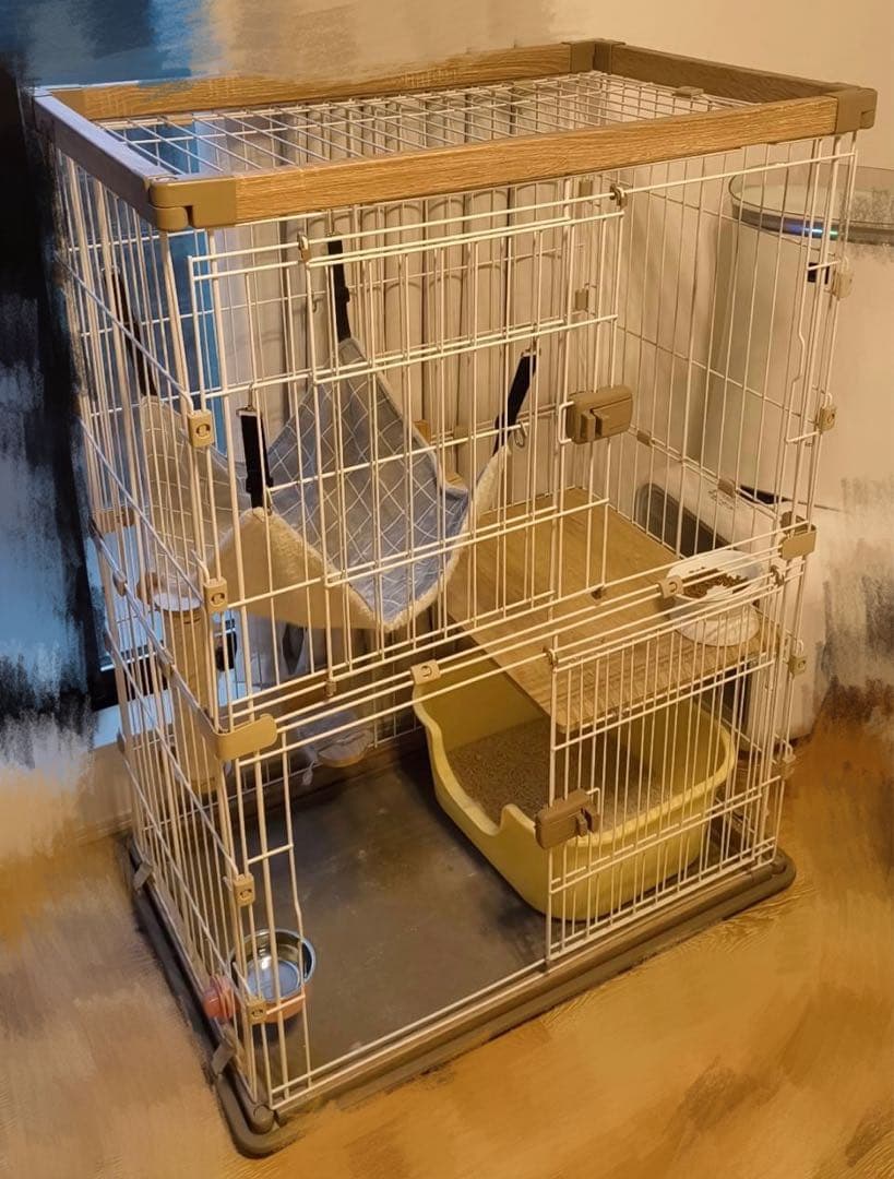 【掲載延長】ウッディキャットケージ 2段 PWCR-962V