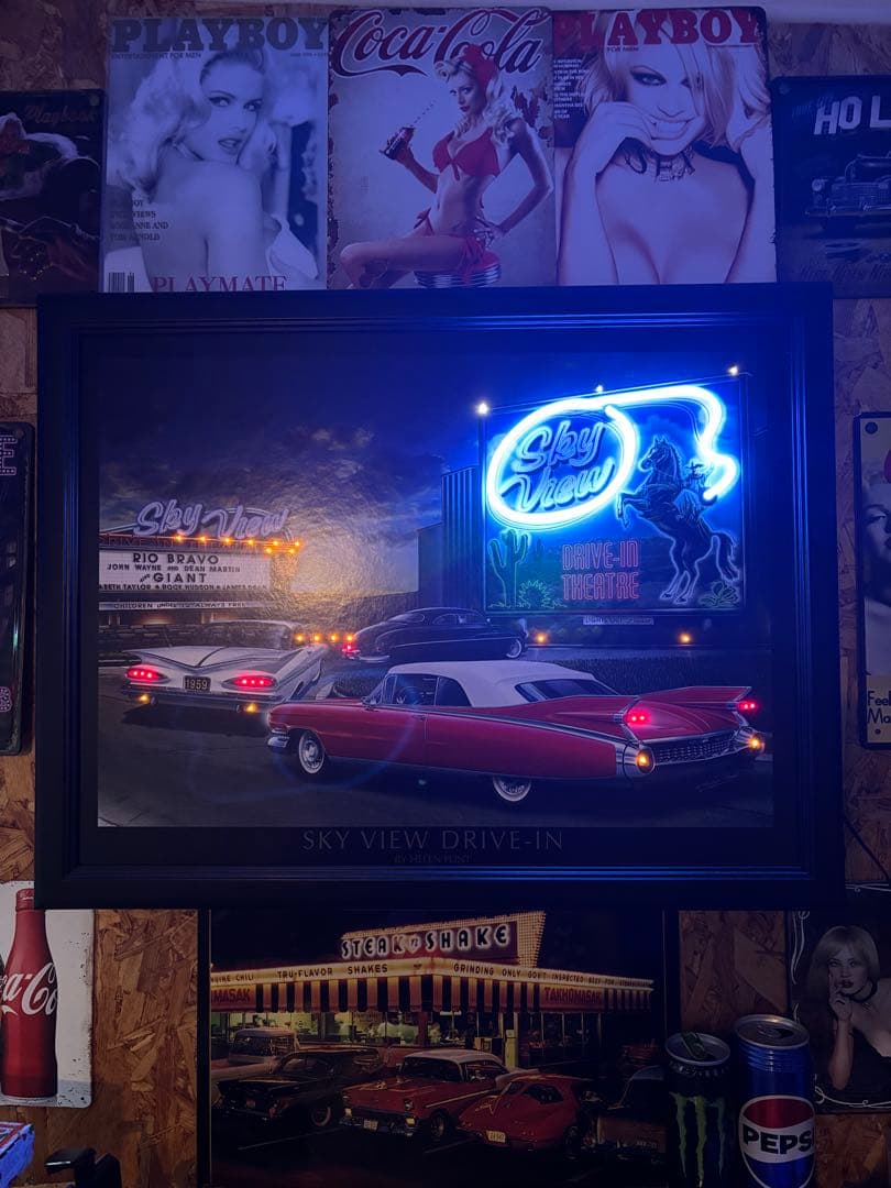 ☆スーパークール キャデラック インパラ LED ピクチャー ネオンアート☆