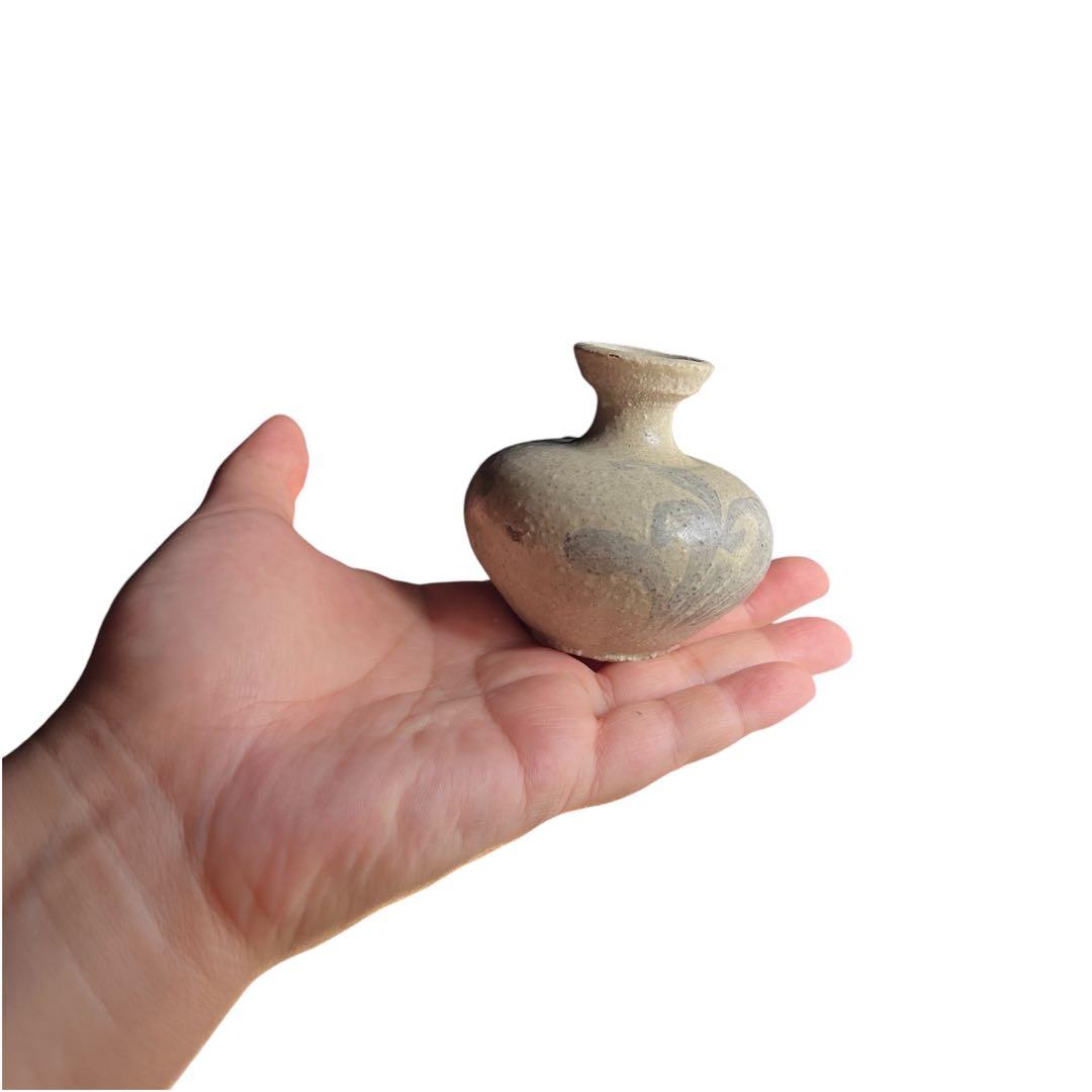 カケあり 高麗青磁鉄絵唐草紋 花瓶 花器 陶磁器 朝鮮 古美術 李朝 高麗