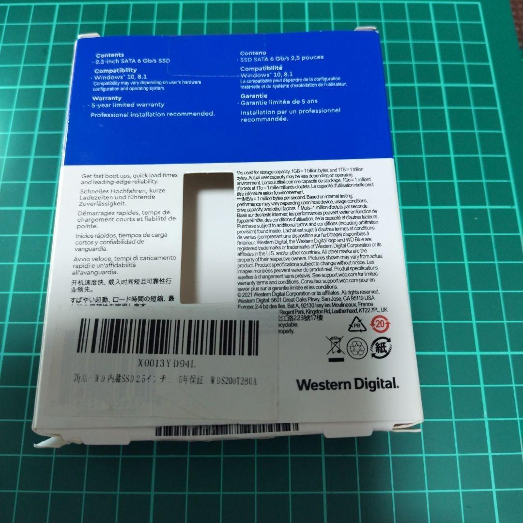 内蔵型SSD WD Blue 2TB SATA SSD