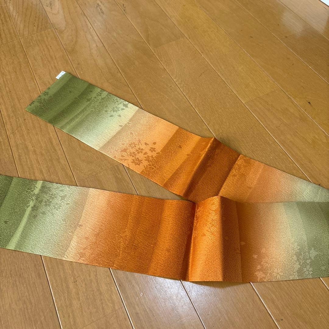 振袖　サーモンピンク　正絹 伊達襟付き