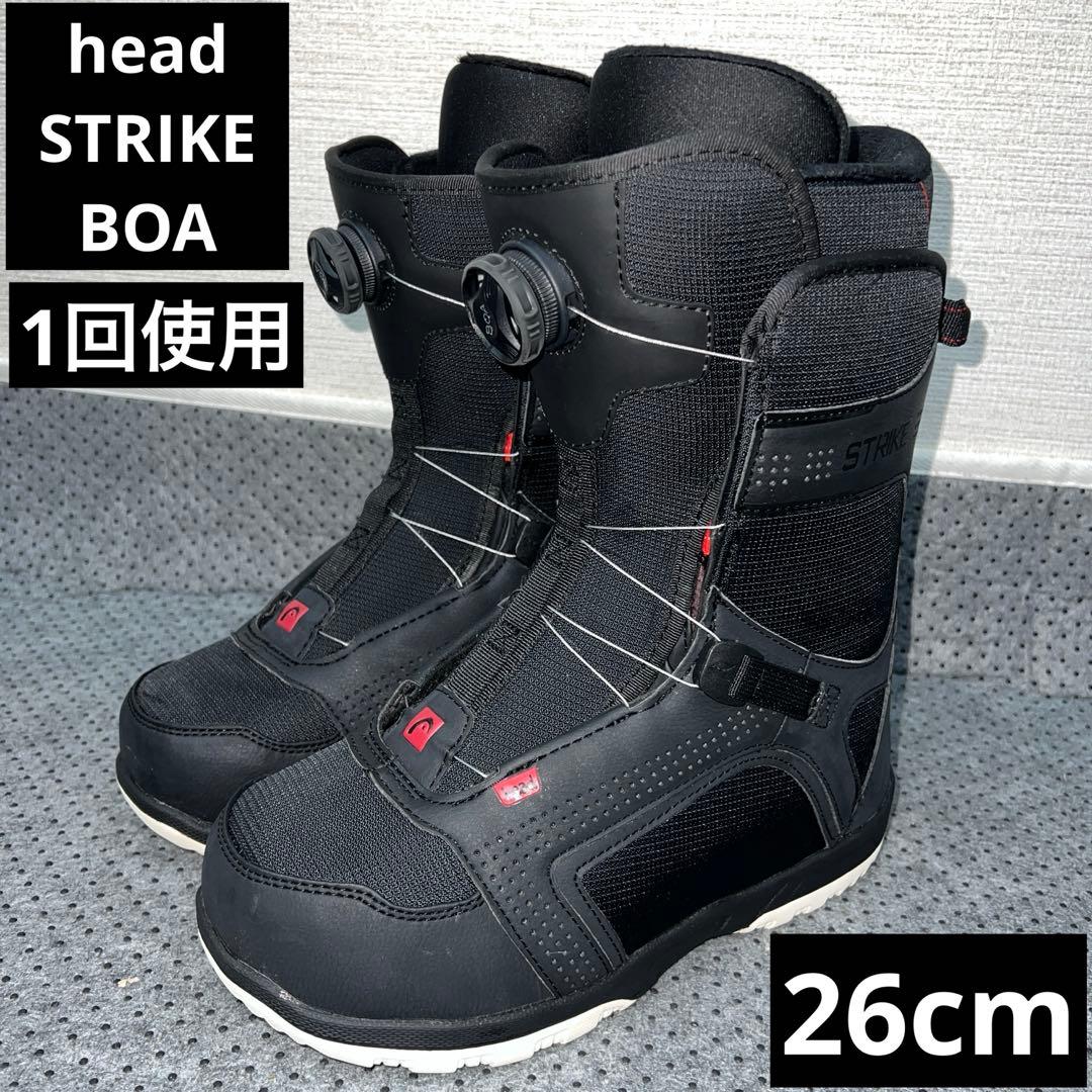 1回使用 メンズ人気サイズ26cm HEAD STRIKE BOA スノボブーツ