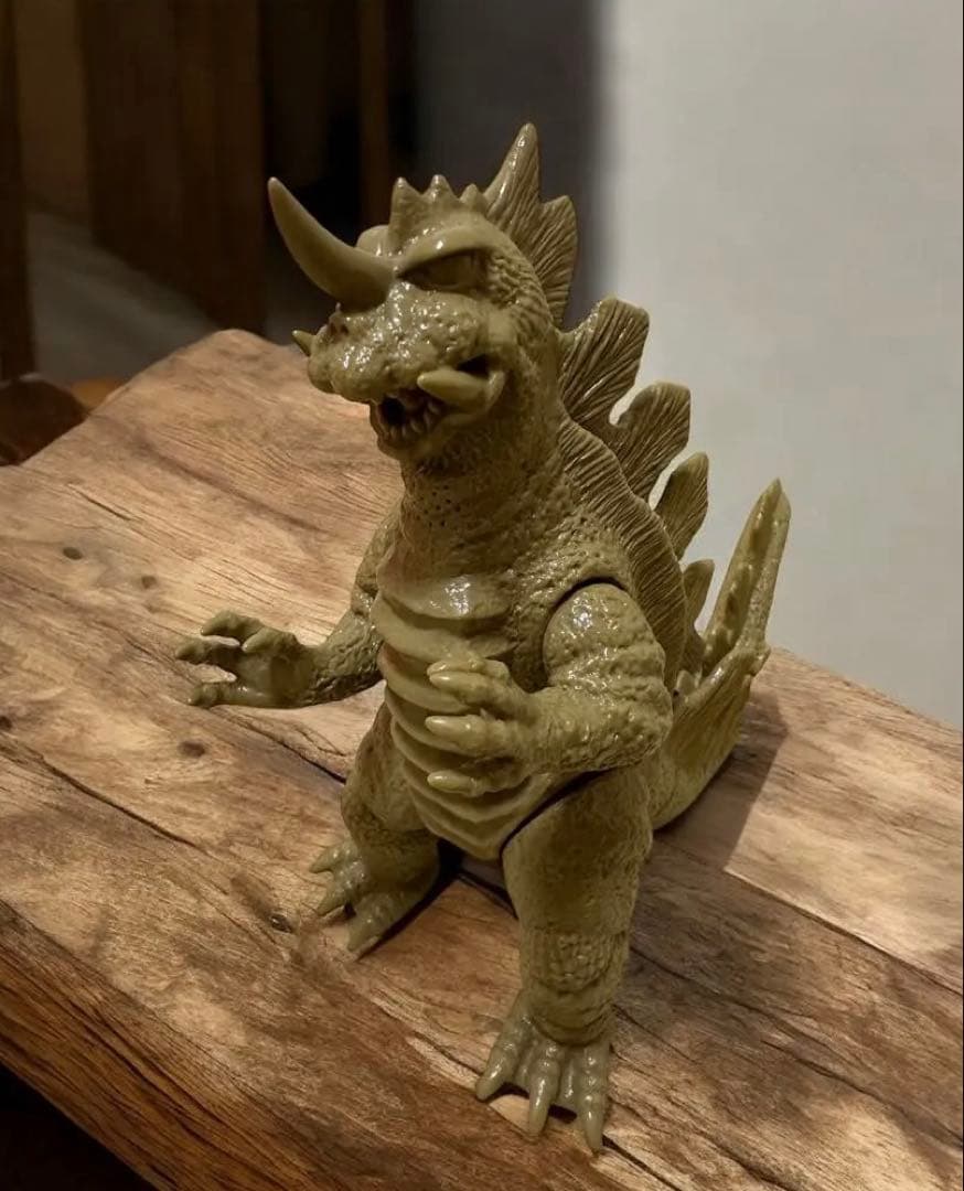 「マルサン」キングゴドラス 黄土色 未塗装 怪獣ソフビ 当時物 ビンテージ