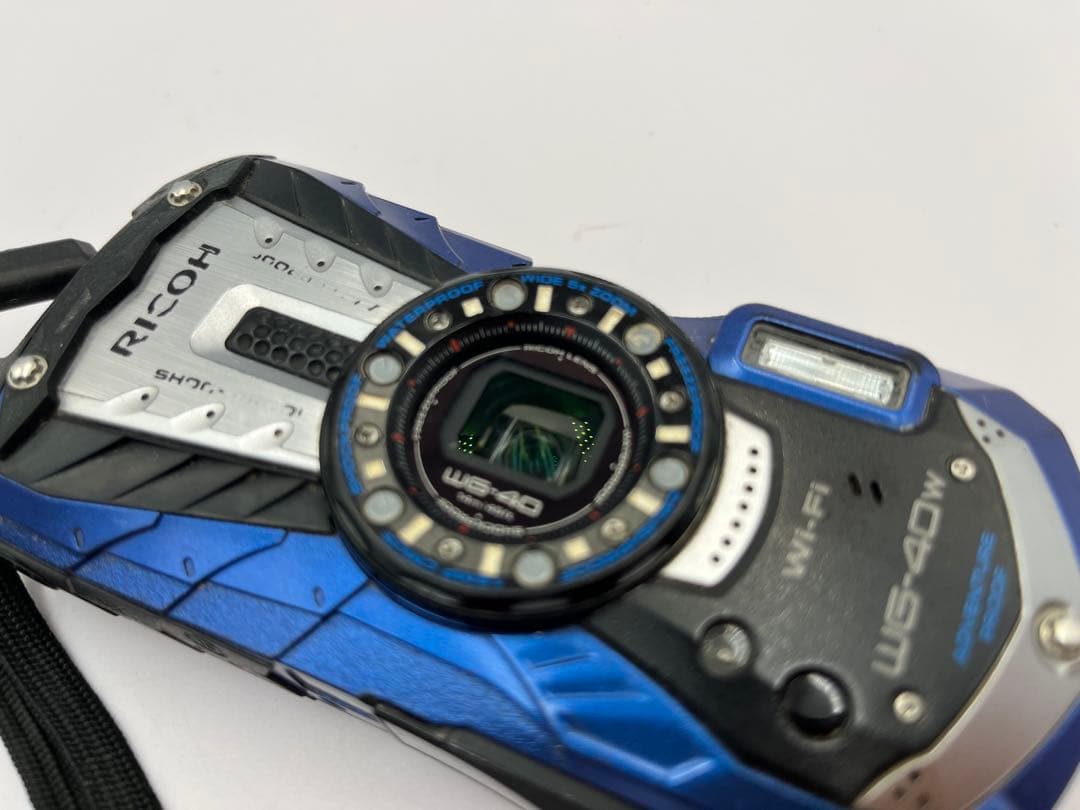 【完動品/返品保証】RICOH WG-40W・防水 デジタルカメラ (ブルー)